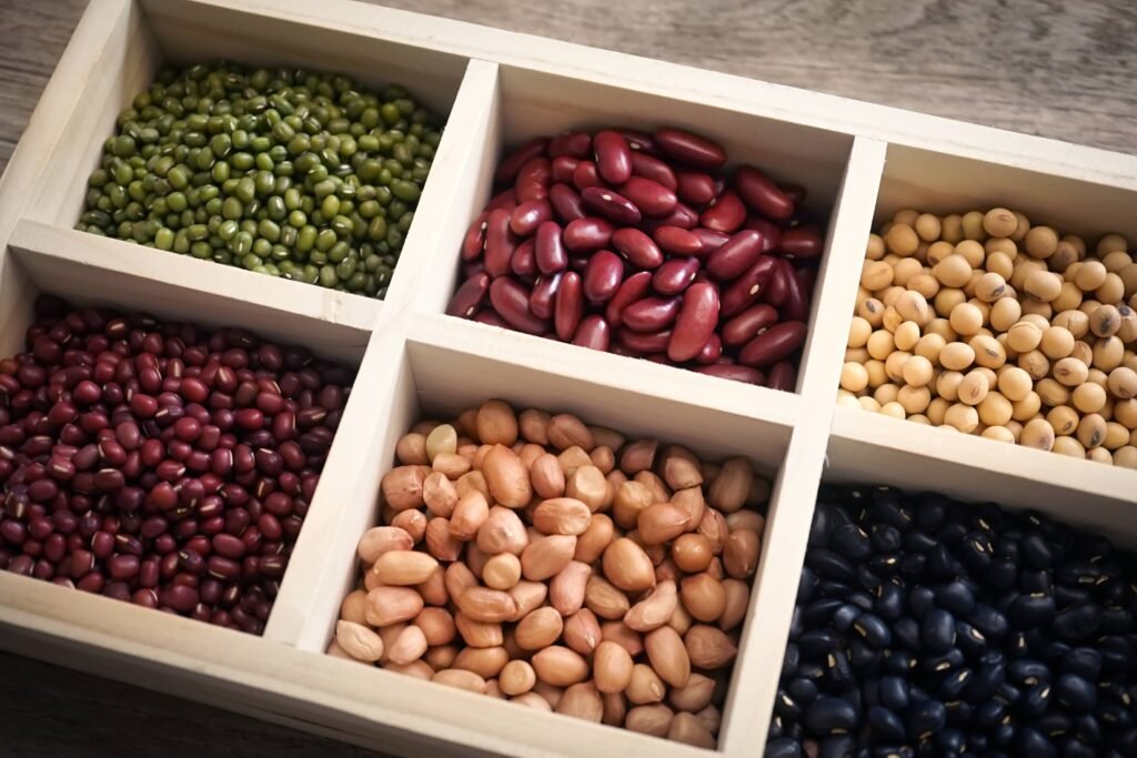 assortment-of-colorful-dried-beans-in-wooden-organ